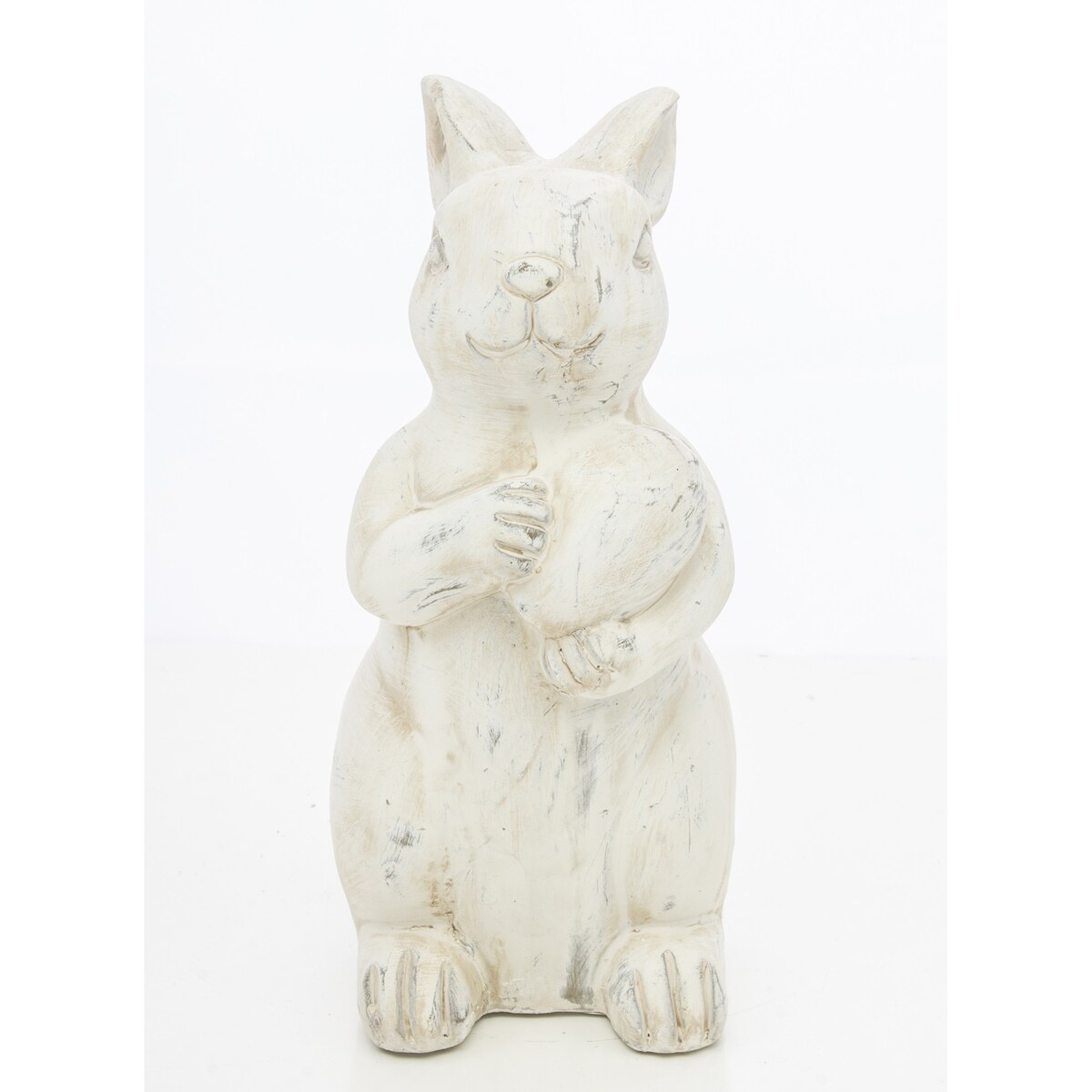 Dekoracja - ceramiczna figurka królika z jajkiem 21x9x10 cm small