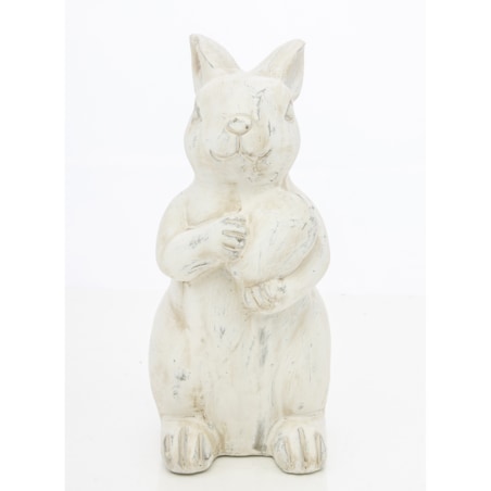 Dekoracja - ceramiczna figurka królika z jajkiem 21x9x10 cm small