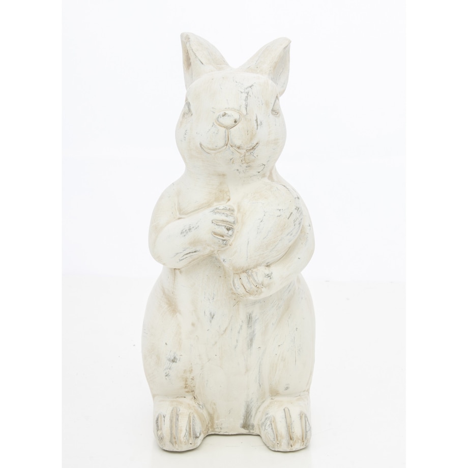 Dekoracja - ceramiczna figurka królika z jajkiem 21x9x10 cm small