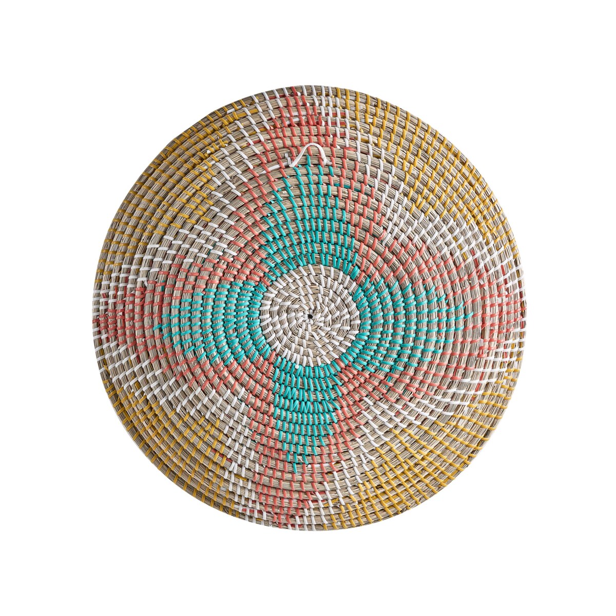 Zestaw 5 dekoracji ściennych z trawy morskiej wielokolorowy SONLA