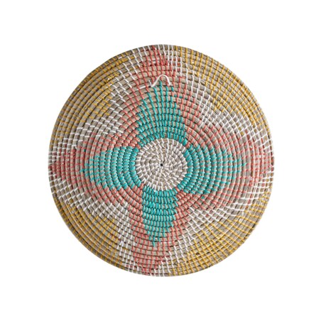 Zestaw 5 dekoracji ściennych z trawy morskiej wielokolorowy SONLA