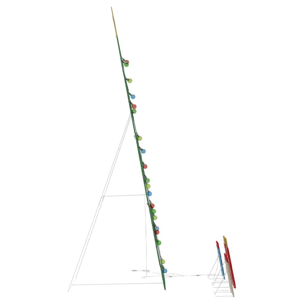 vidaXL Oświetlona choinka z 3 pudełkami na prezenty 2D w ciepłej bieli