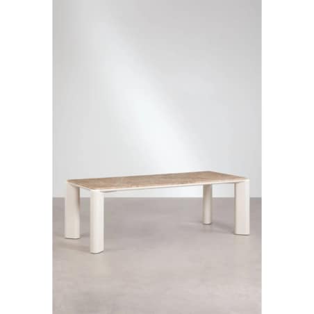 Prostokątny stół do jadalni 220x100 cm z MDF i marmuru Zanzibar
