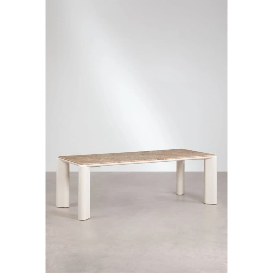 Prostokątny stół do jadalni 220x100 cm z MDF i marmuru Zanzibar