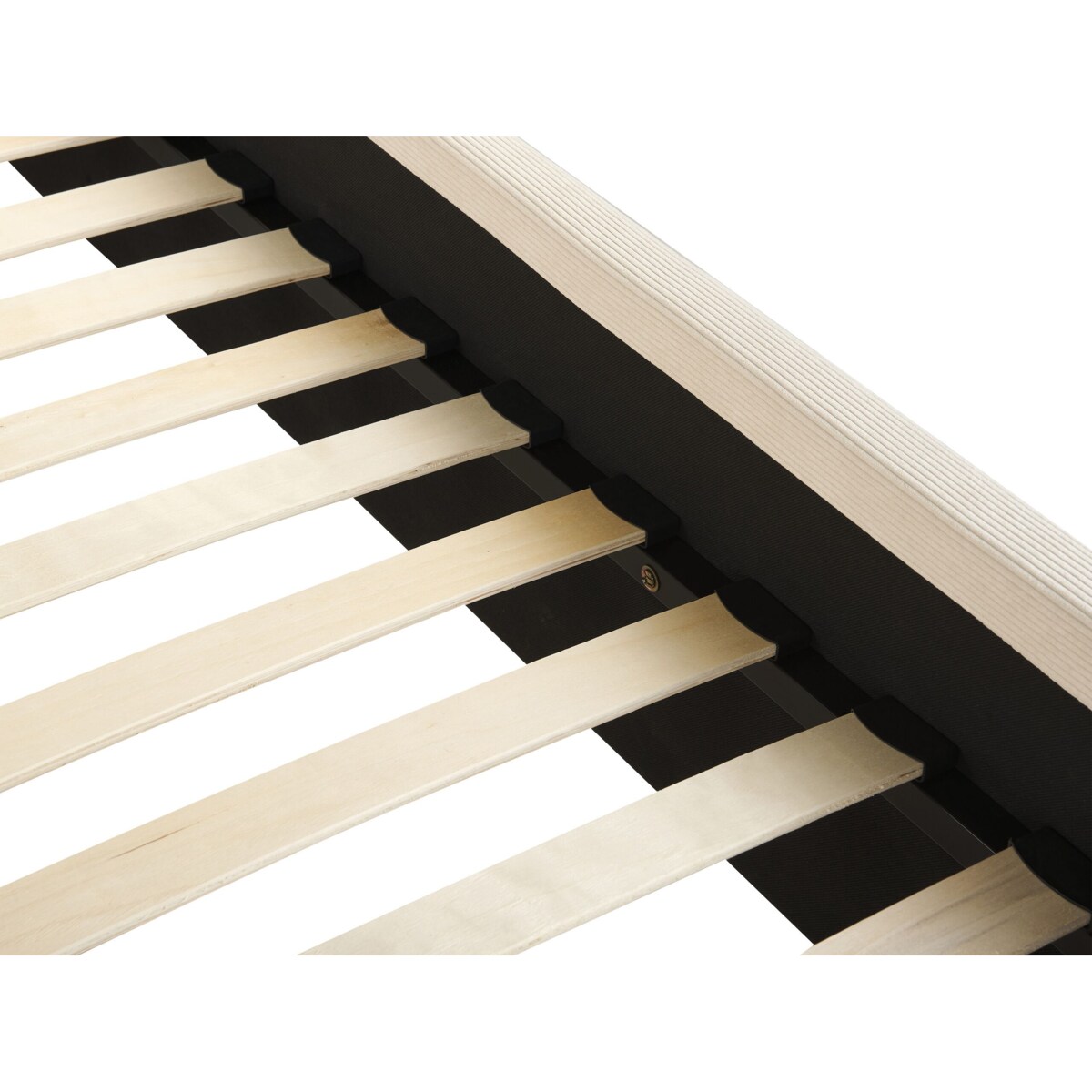 Łóżko tapicerowane 160 x 200 cm beżowe VALOGNES