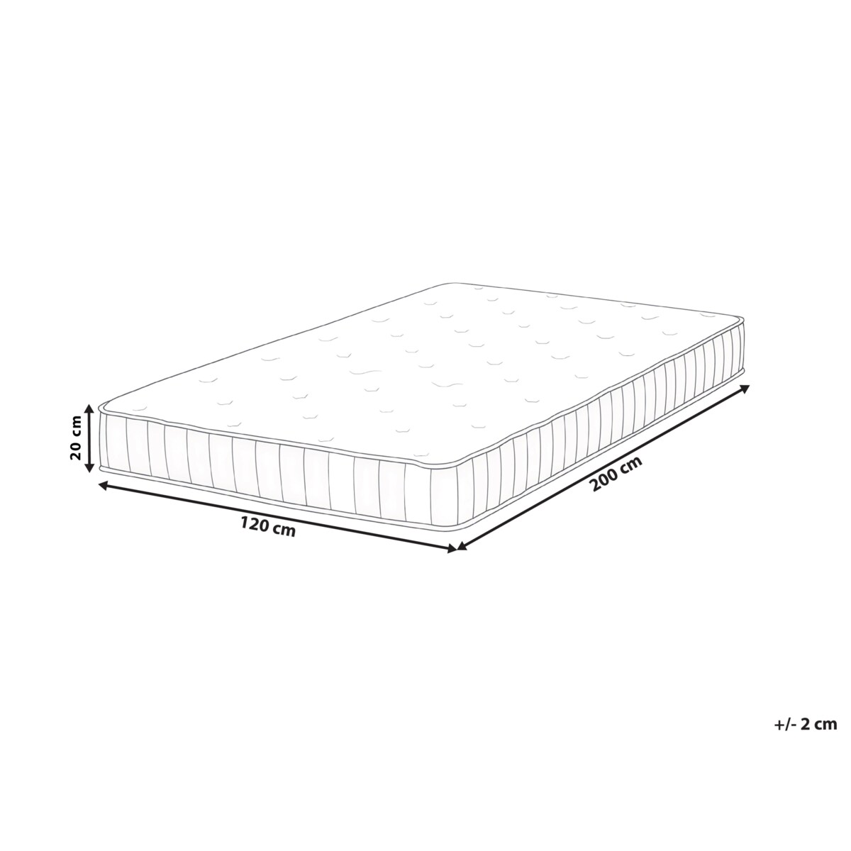 Materac kieszeniowy DUO H3/4 twardy H2/3 średnio twardy 120 x 200 cm