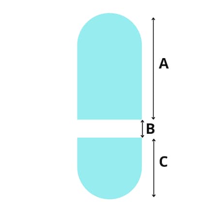 Lustro łazienkowe owalne w dwóch częściach - NIKO