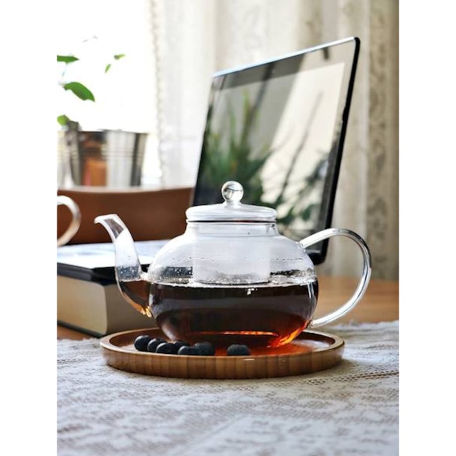 Dzbanek Szklany Zaparzacz do Herbaty z Filtrem 1 l Czajnik i mbryk Duży