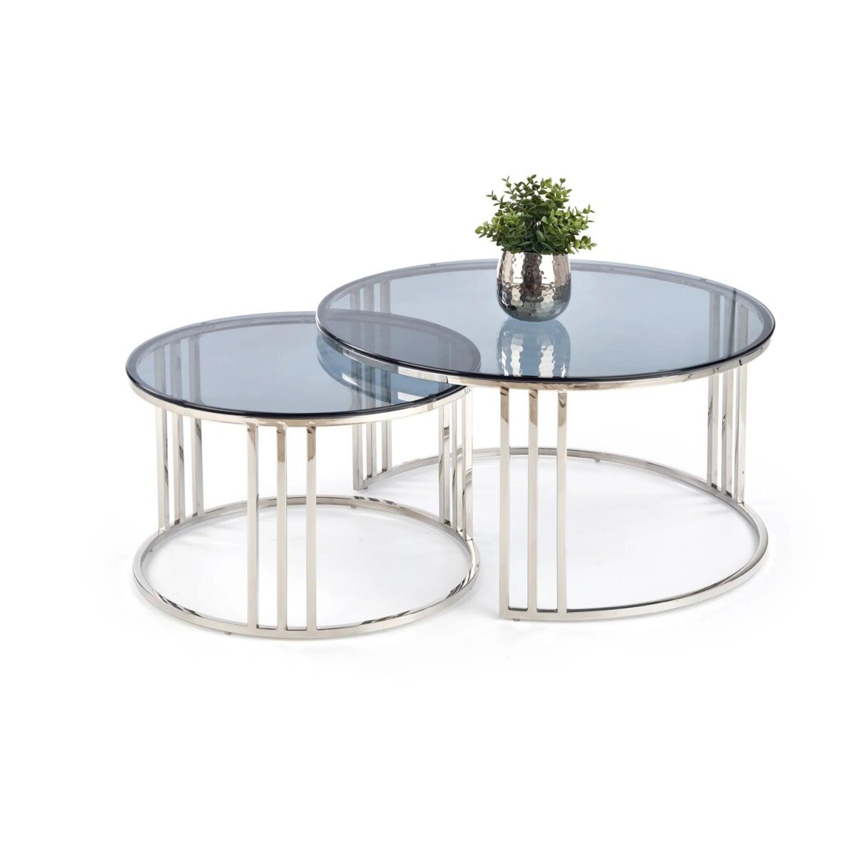 Zestaw ław MERCURY dymiony/srebrny