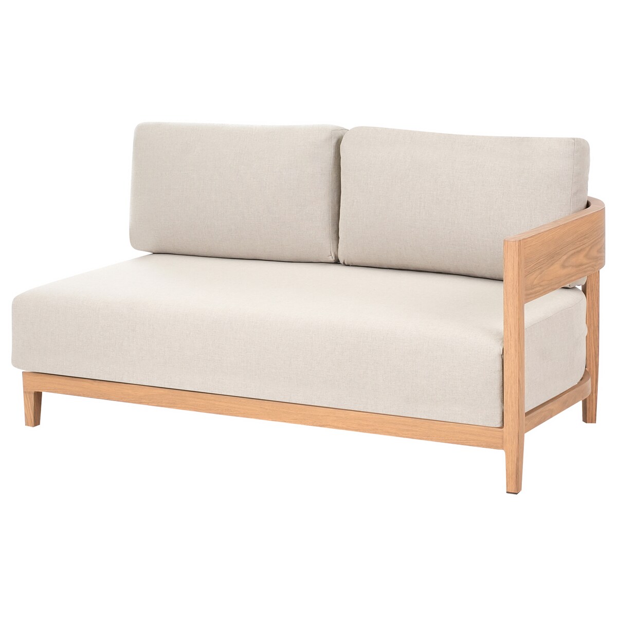 Sofa ogrodowa ze stolikiem dla 2 osób SAMPIERI Jasnobrązowy Metal