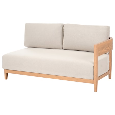 Sofa ogrodowa ze stolikiem dla 2 osób SAMPIERI Jasnobrązowy Metal