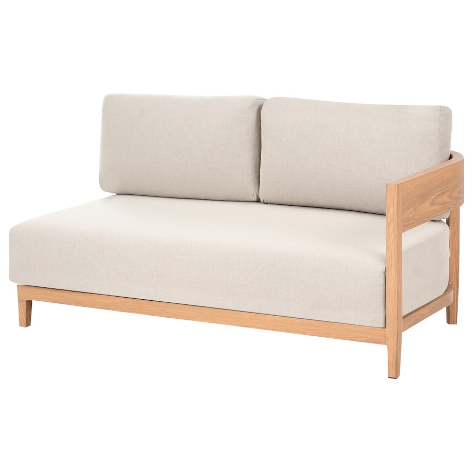 Sofa ogrodowa ze stolikiem dla 2 osób SAMPIERI Jasnobrązowy Metal