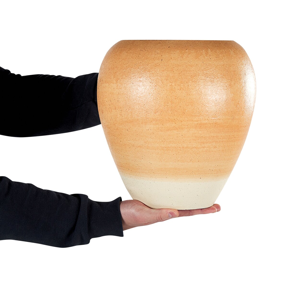 Wazon dekoracyjny z terakoty 34 cm pomarańczowy SKIONE