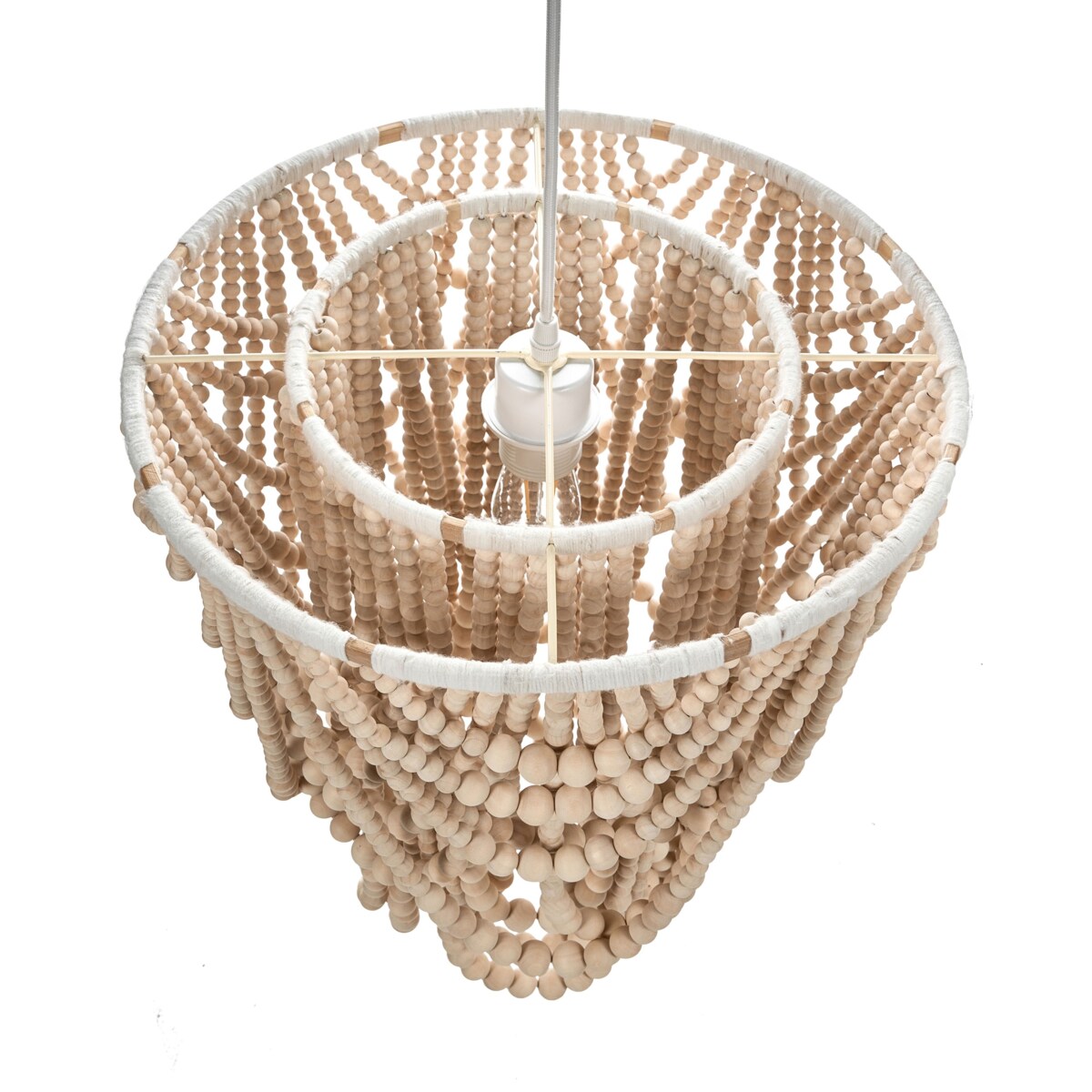 Żyrandol TURABO Drewno Jasnobrązowy