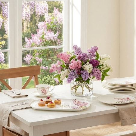 VILLA ITALIA Patera do ciasta porcelanowa Talerz 31,5 x 20,5 cm SENSUAL GARDEN