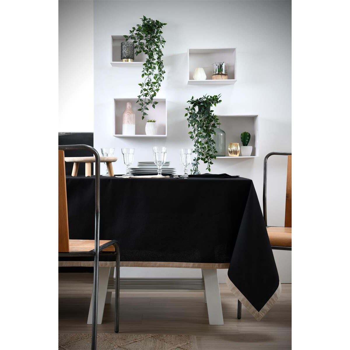 Obrus bawełniany z obwódką, DUO, 140 x 200