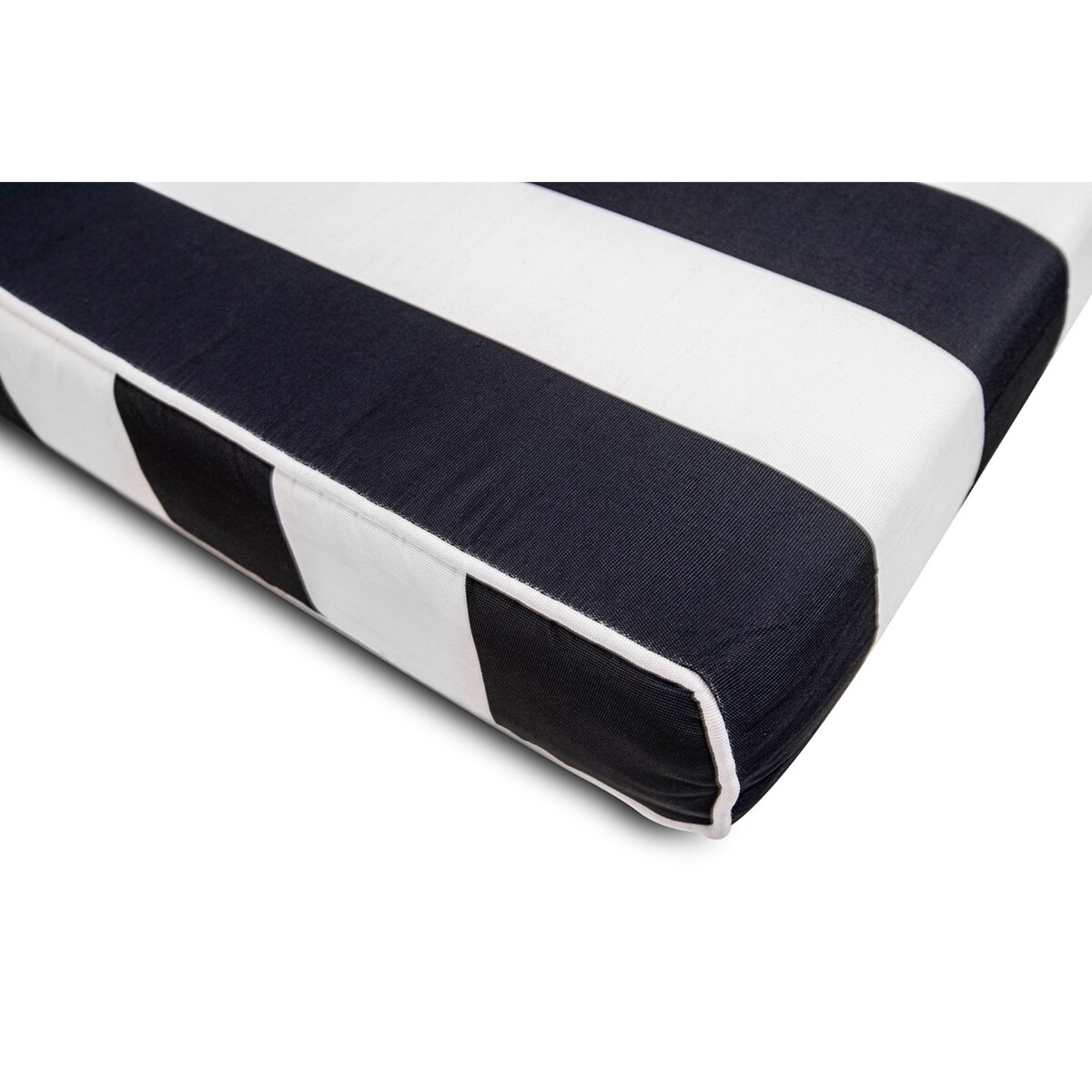 Zestaw ogrodowy AZURE leżak z materacem i poduszką biało-czarny