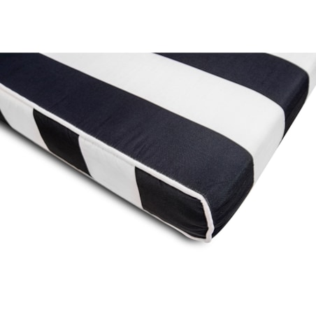Zestaw ogrodowy AZURE leżak z materacem i poduszką biało-czarny