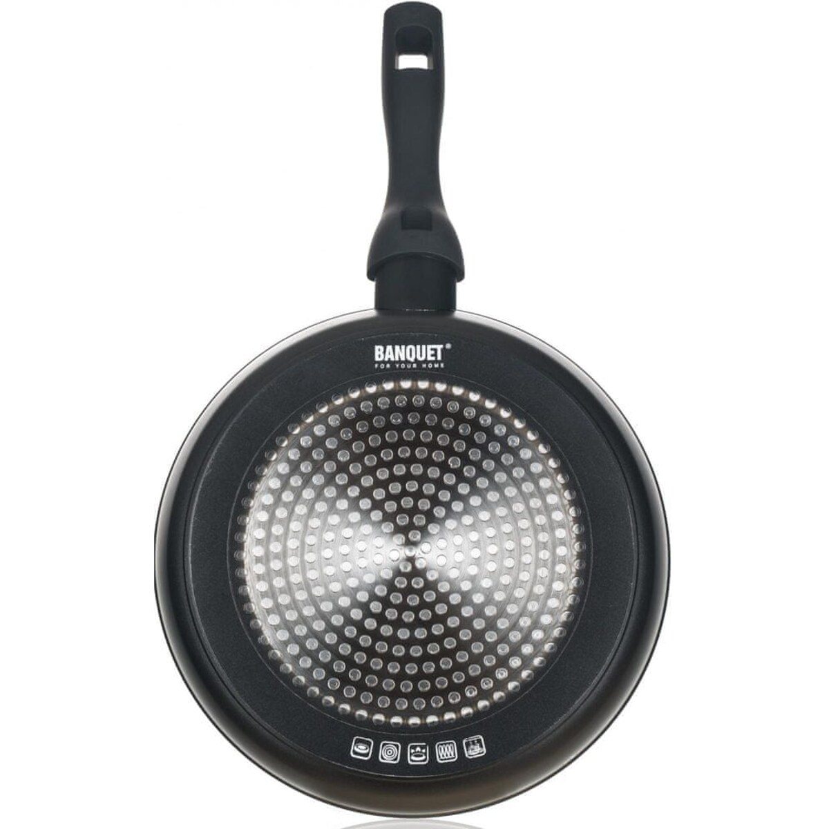PATELNIA grazia 24 cm nieprzywierająca BANQUET czarna premium do smażenia