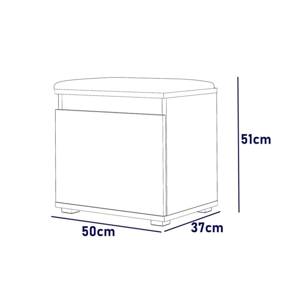 Szafka na buty z siedziskiem SINGAPUR 50 dąb craft/szara