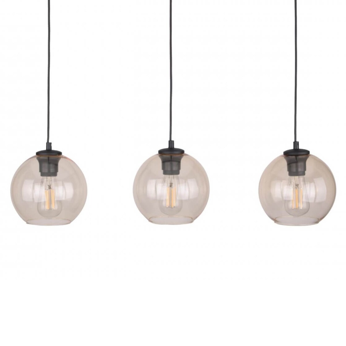 Lampa wisząca na listwie kule Cubus 4598 TK Lighting szklana bursztynowa