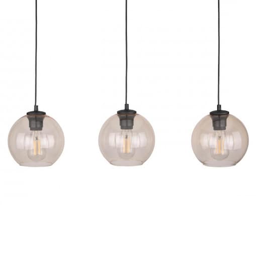 Lampa wisząca na listwie kule Cubus 4598 TK Lighting szklana bursztynowa