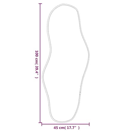 vidaXL Lustro ścienne, czarne, 100x45 cm