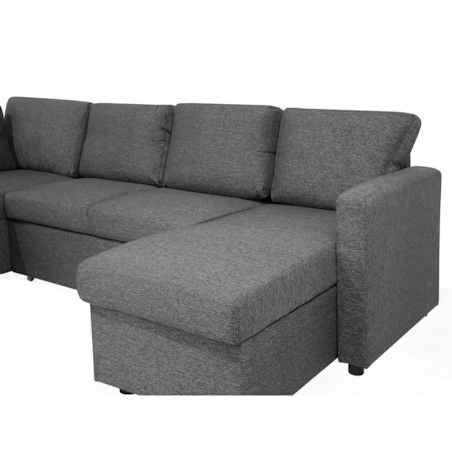 Narożnik rozkładany ciemnoszary KARRABO