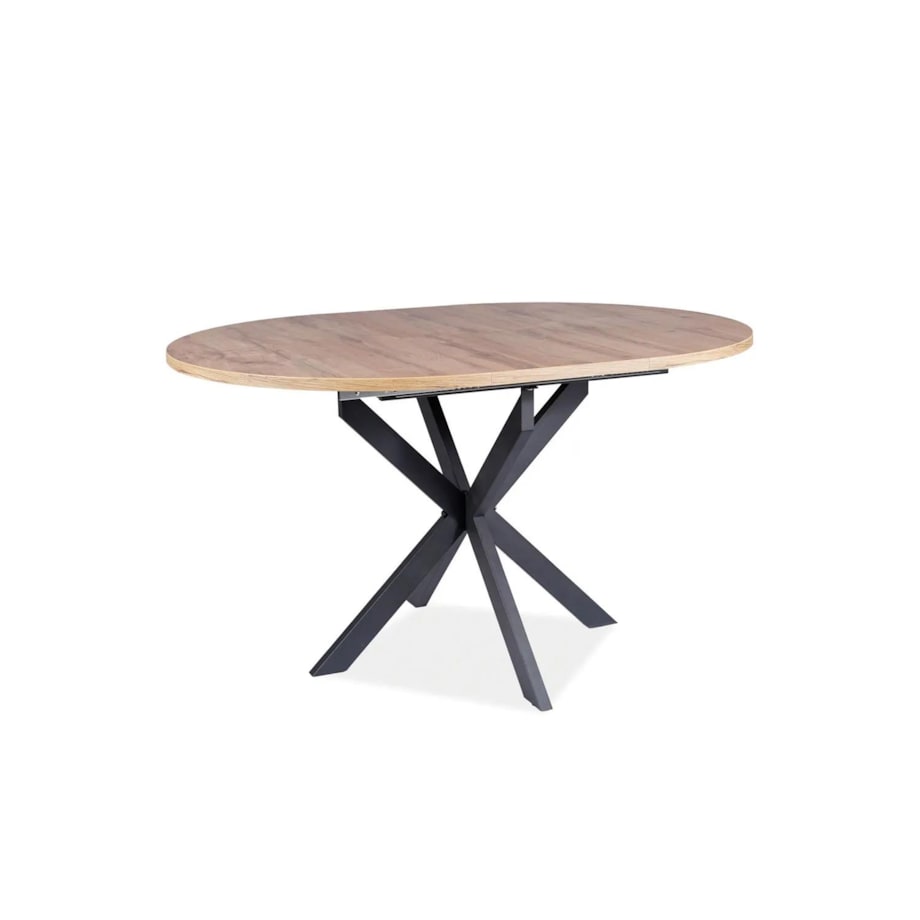 Stół rozkładany GASTON 100(135)x100 dąb artisan/czarny mat