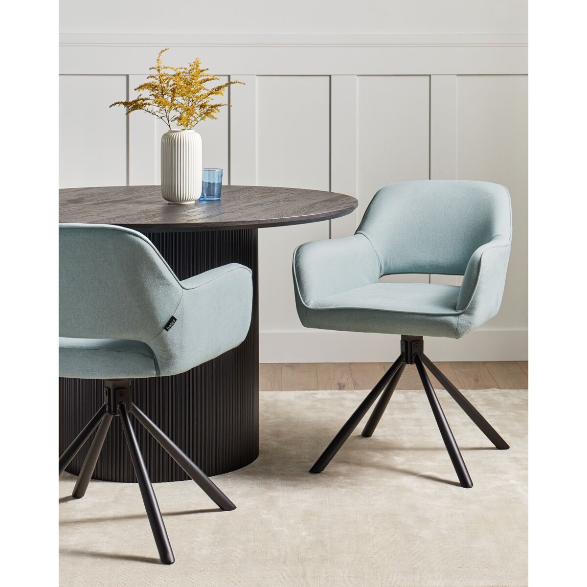 Zestaw 2 krzeseł LOURES Tkanina Miętowy