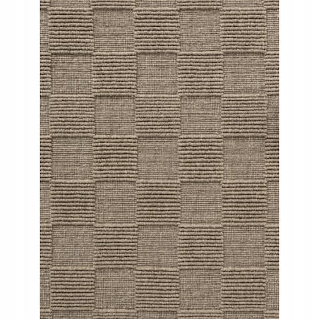 Dywan wełniany do salonu 160x230cm, brązowy nowoczesny wzór 3D
