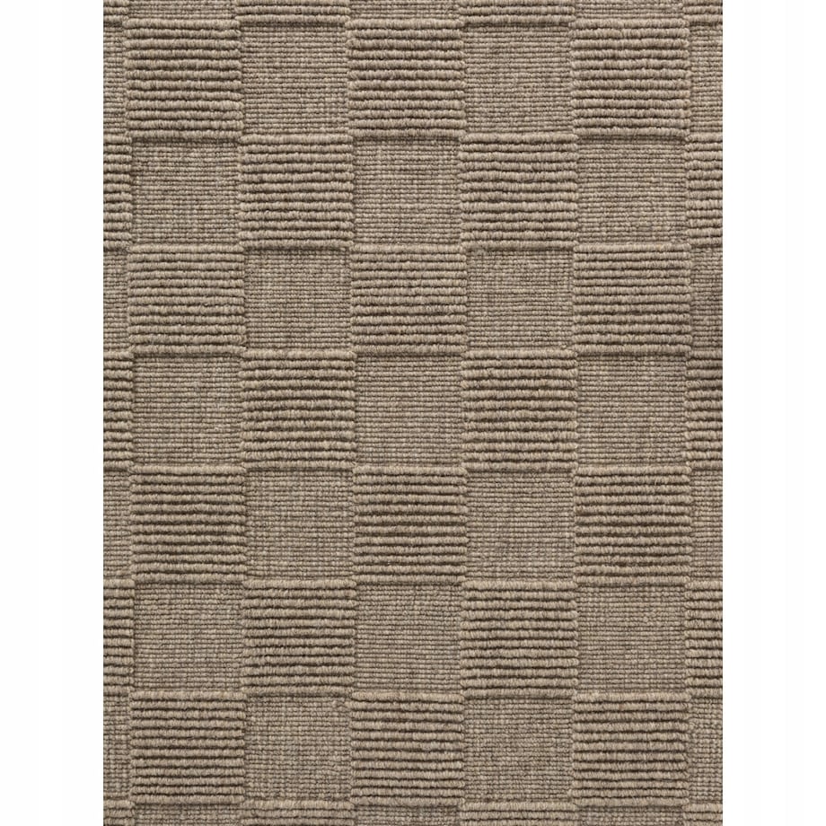 Dywan wełniany do salonu 160x230cm, brązowy nowoczesny wzór 3D