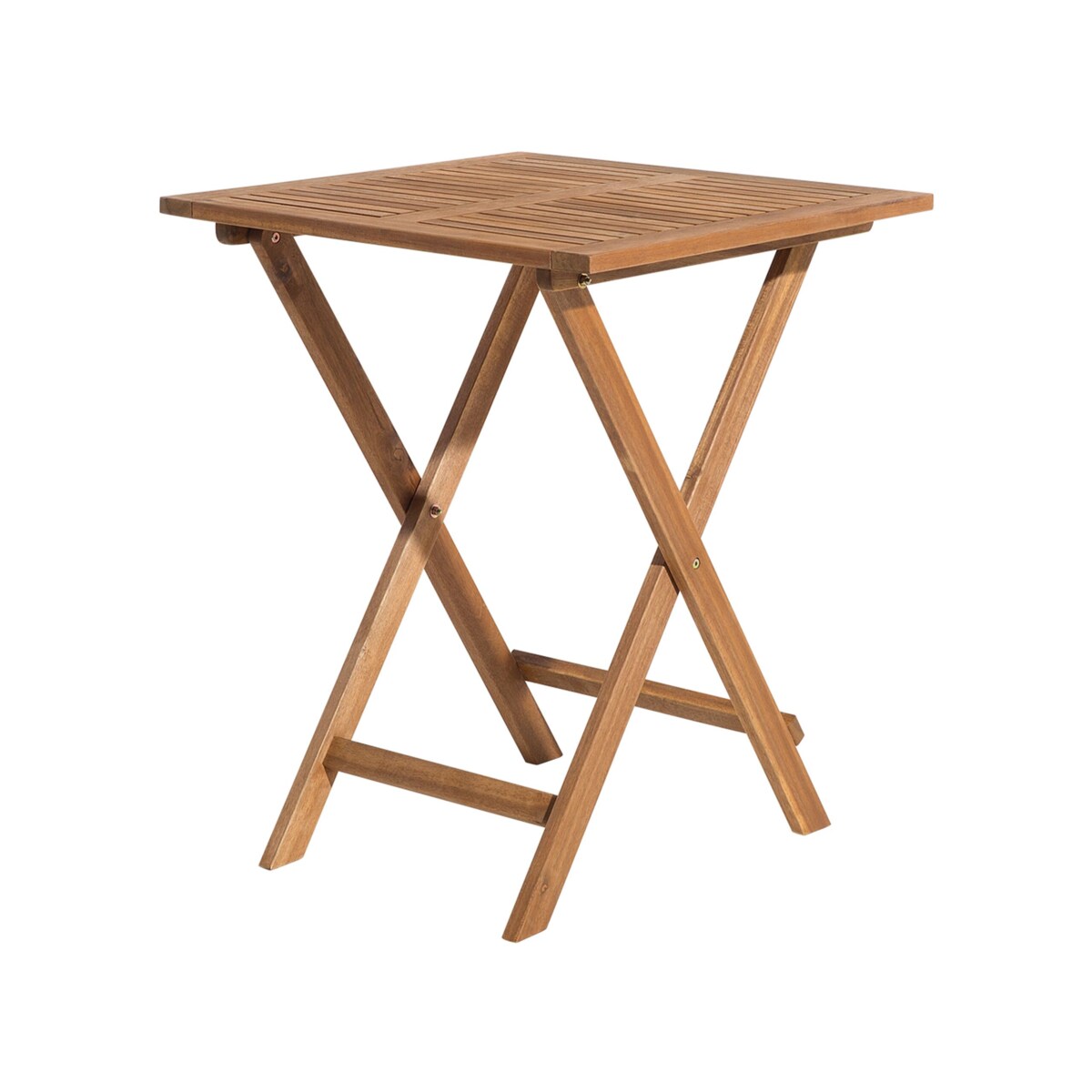 Zestaw mebli balkonowych drewniany jasny z poduszkami żółtymi FIJI