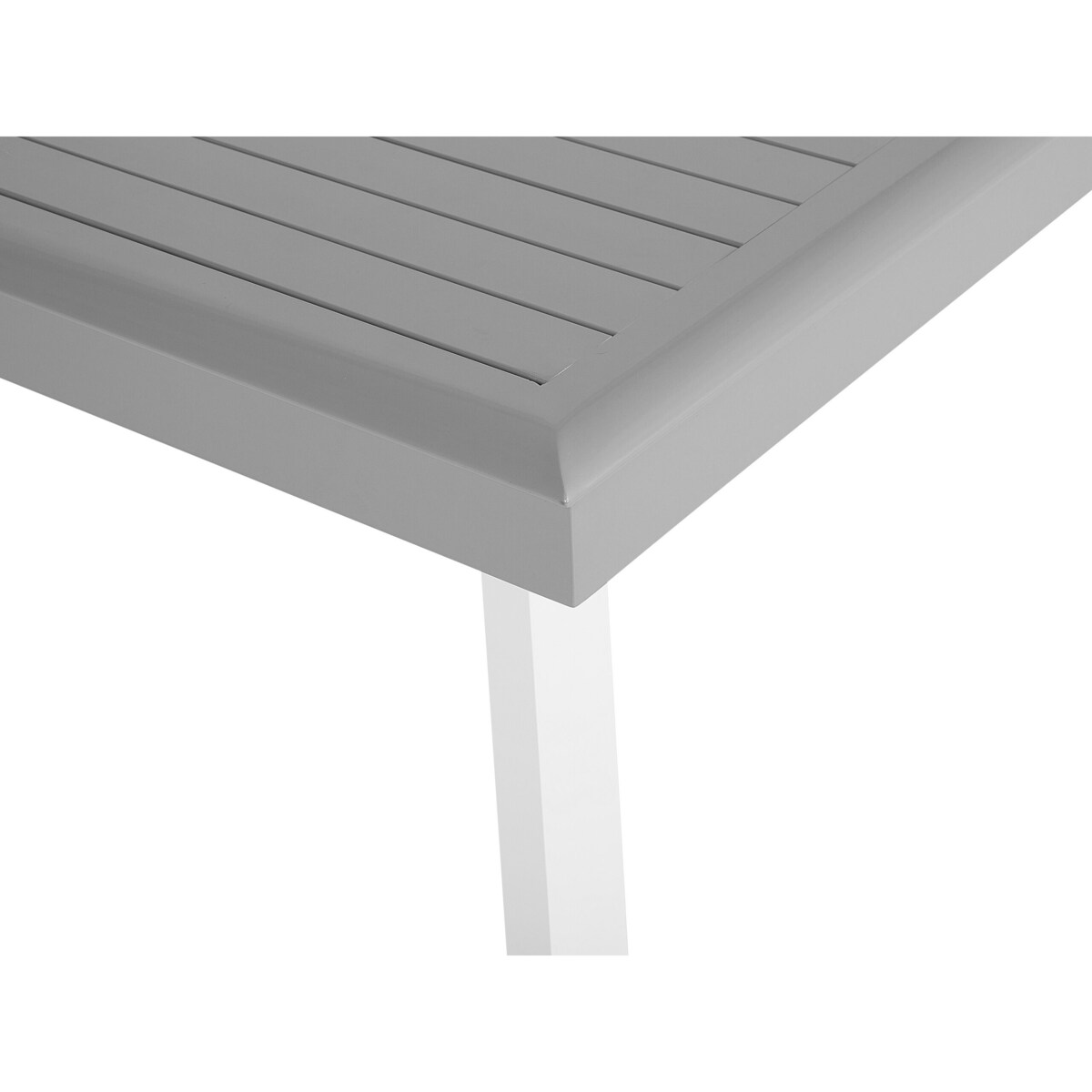 Zestaw ogrodowy metalowy stół i 6 krzeseł szary PERETA