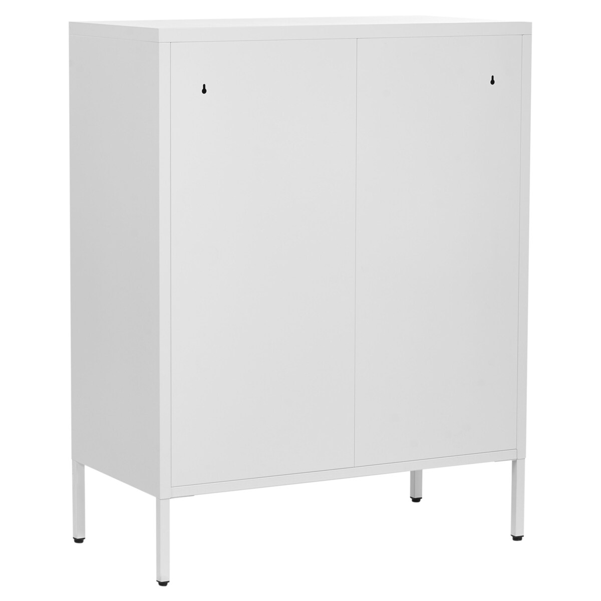 Szafka ze szklanymi drzwiami ESHOLT Metal 80 cm Biały