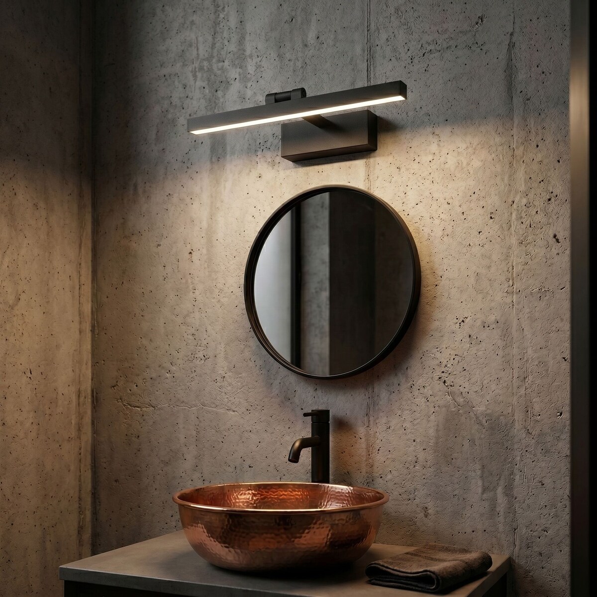 Kinkiet App1866-1W 40Cm Led Czarny, Aluminium, Tworzywo Sztuczne
