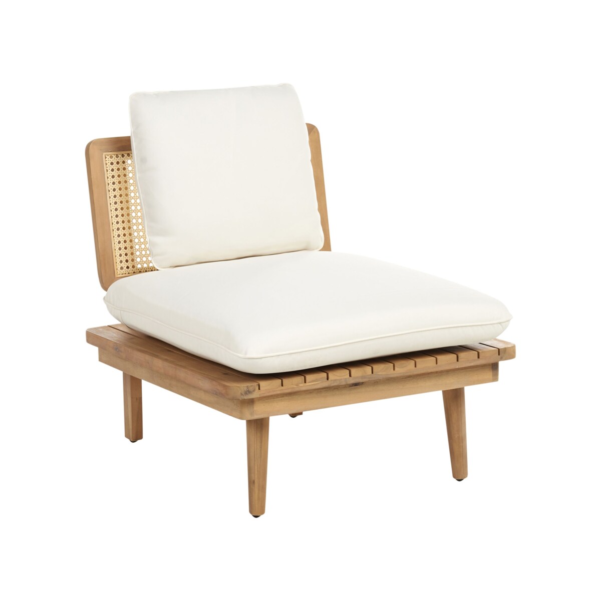 Zestaw wypoczynkowy ACCADIA Drewno akacjowe (certyfikat FSC®) Jasnobeżowy dla 4 osób