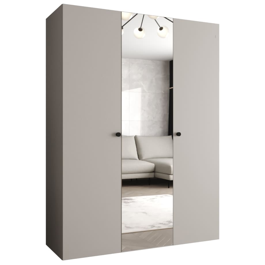 Szafa uchylna otwierana PARMA 2 150 wys. 202 cm Kaszmir + u. Czarny