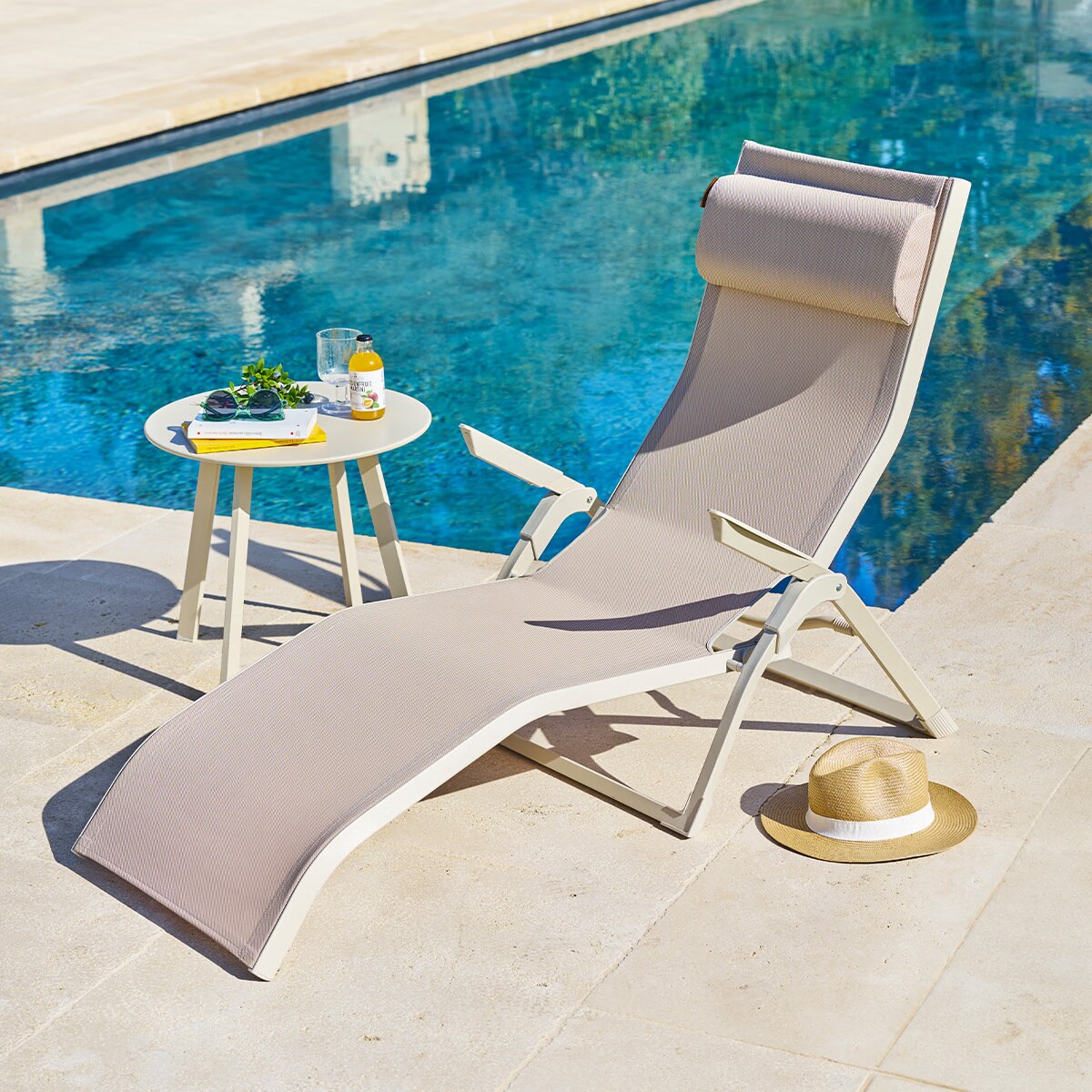 Stolik ogrodowy metalowy SAONA, Ø 50 cm