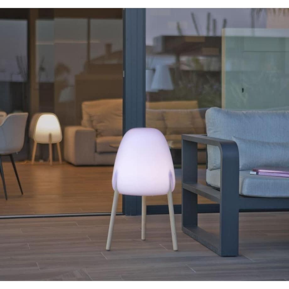 Lampa ogrodowa Rocket LUMRCK70SSNW solarna trójnóg biała, King Home