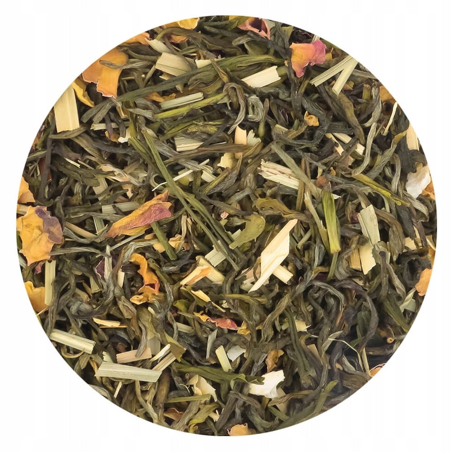 Herbata biała sypana SPACER W CHMURACH o smaku intensywnego liczi PREMIUM - herbata liściasta sypana mieszanka napar susz - gotowa na prezent upominek