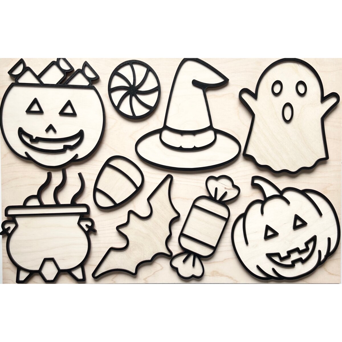 Sensoryczna wysypywanka drewniana DUSZEK Halloween Święto Dyni