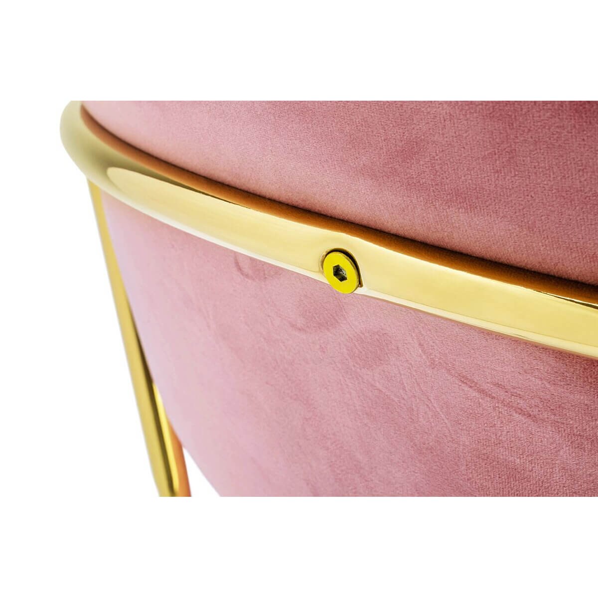 Krzesło do sypialni Margo KH121100121.14 welur różowe złote, King Home