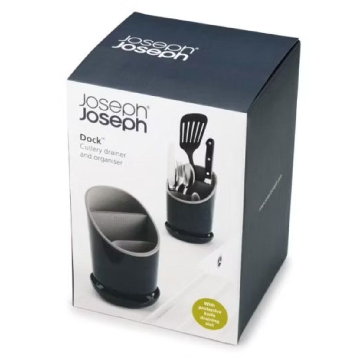 Ociekacz na sztućce szary Dock, 18.5 cm, Joseph Joseph