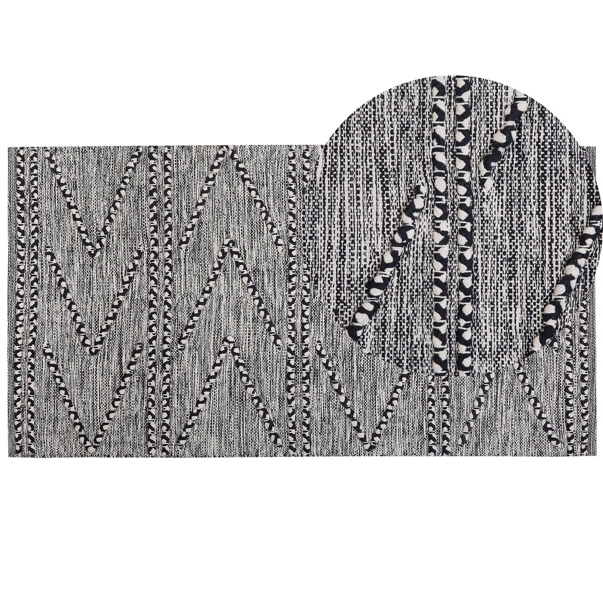 Dywan TERMAL Czarny 80 x 150 cm Bawełna