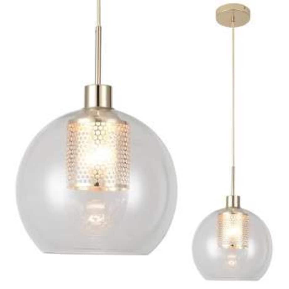 Modernistyczna LAMPA wisząca PHILANA 6495 Rabalux szklana OPRAWA ażurowa ZWIS kula ball złoty przezroczysty