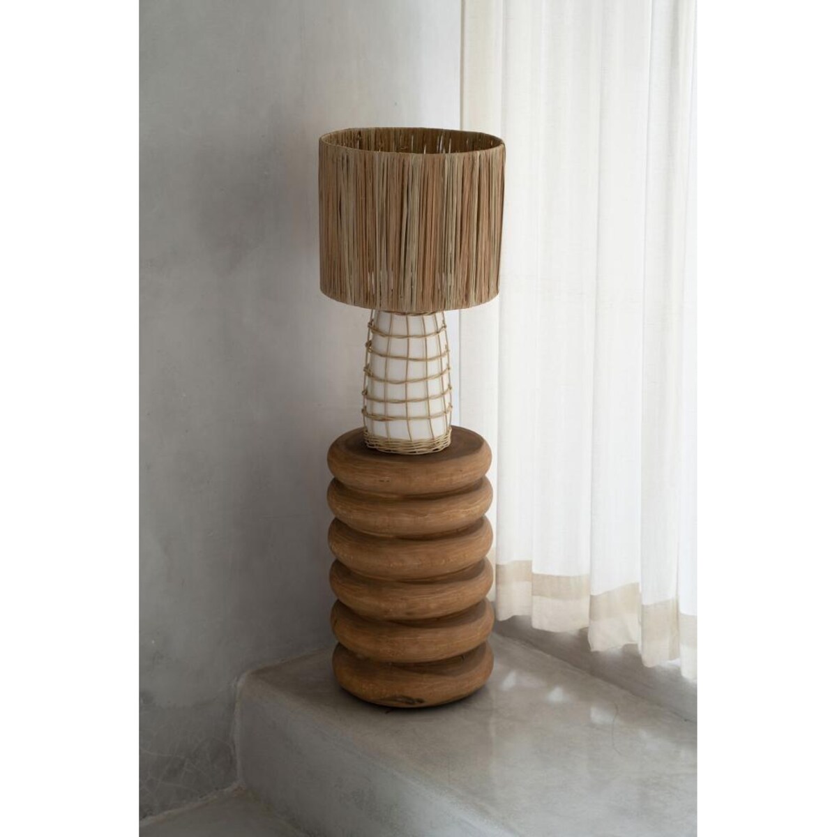 Lampa stołowa Skiathos - naturalna biel