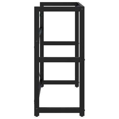 vidaXL Stelaż pod umywalkę, czarny, 79x38x83 cm, żelazny