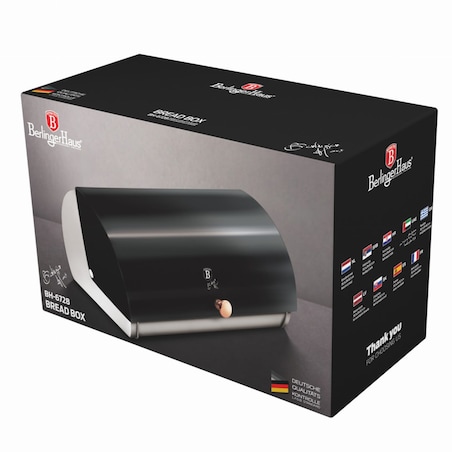 Chlebak stalowy pojemnik na chleb pieczywo bułki BERLINGER HAUS Black Rose