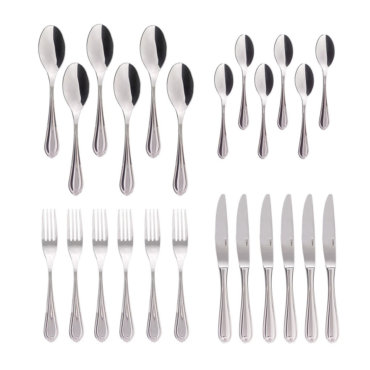 Sztućce Kingston komplet dla 6 osób 24 części, 44 x 33 x 5 cm